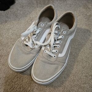 Vans Cream Old Skool Canvas Sneakers